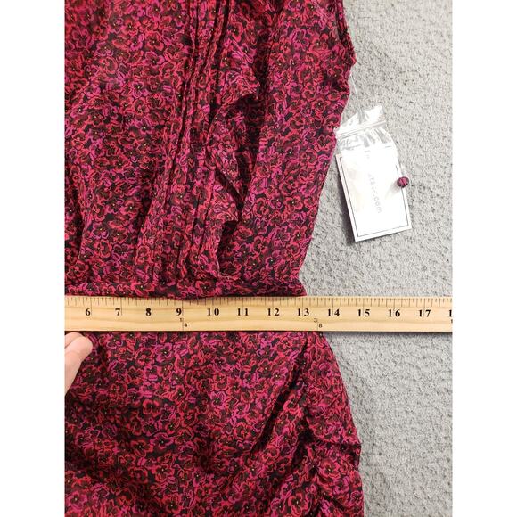 1. State Dress Womens Small Red Floral Ruffled Sleeveless Stretch Casual NWT - Picture 4 of 10
